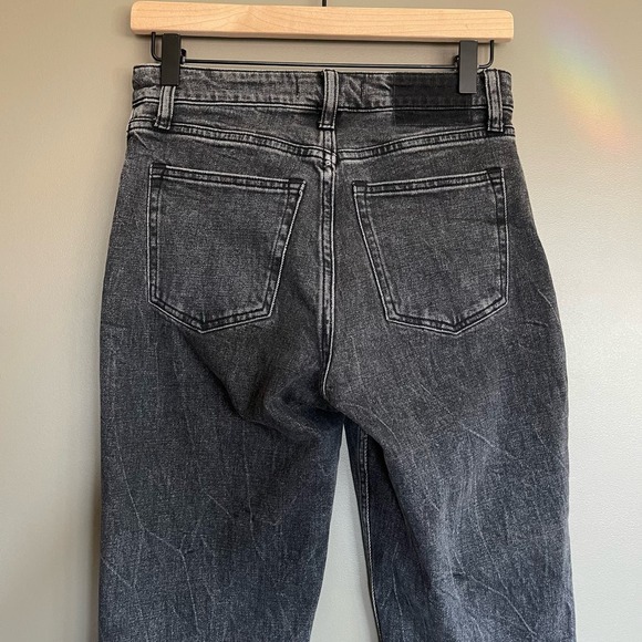Abercrombie & Fitch Curve Love High Rise Mom Jean Size 25 Black Grey Relaxed Fit - Picture 13 of 16